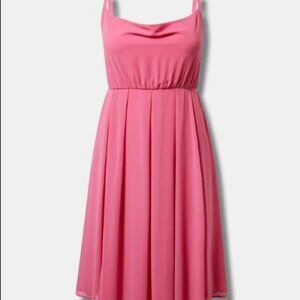 Set: Dress & Cardi Set in Flirty Pink - Torrid Plus Size